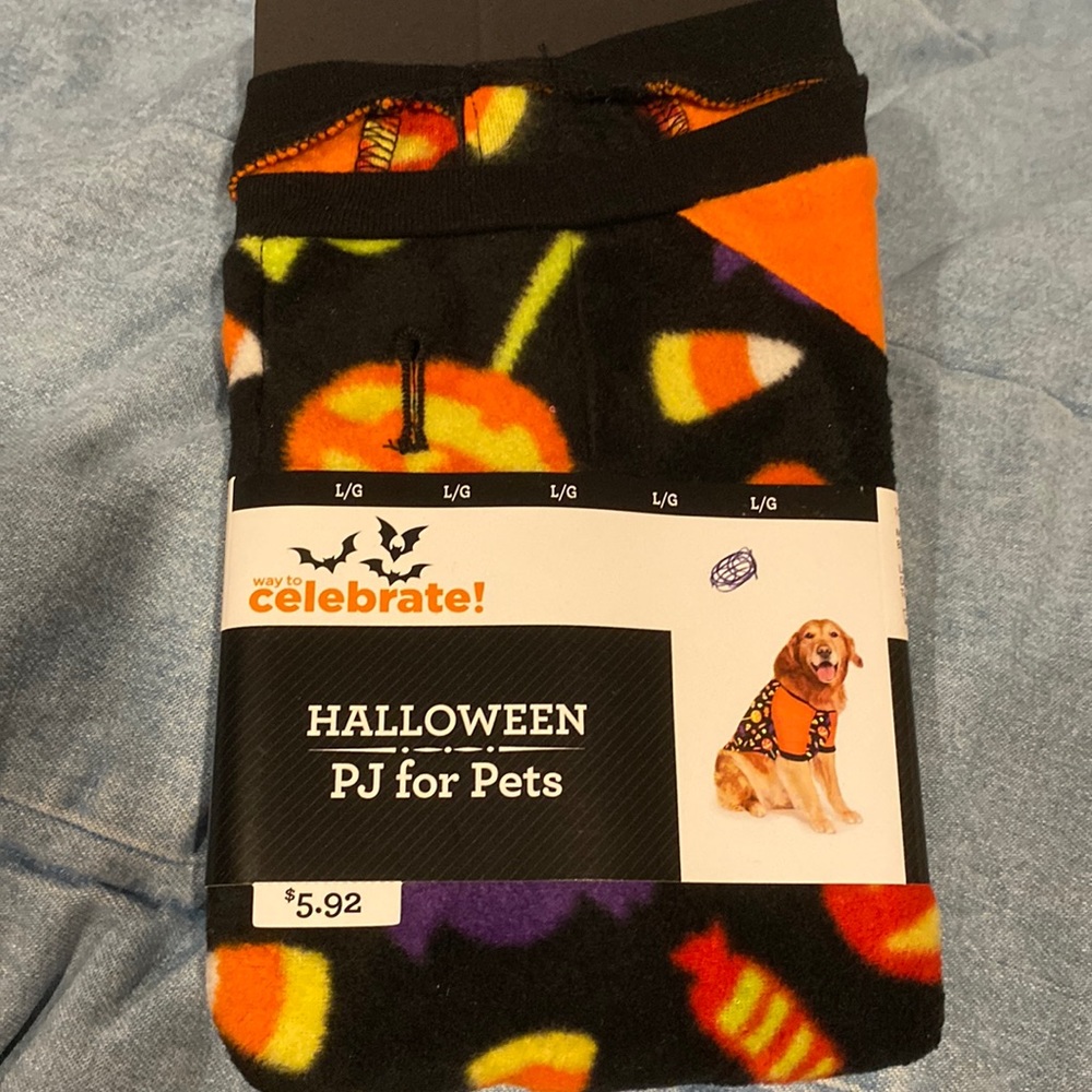 New NWT Way to Celebrate Halloween pjs pajamas for pets large soft fleece